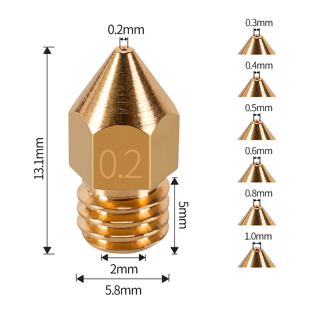 MK7 MK8 ugello 0.4mm 0.3mm 0.2 - 3D Printing Industry recensione e prezzo