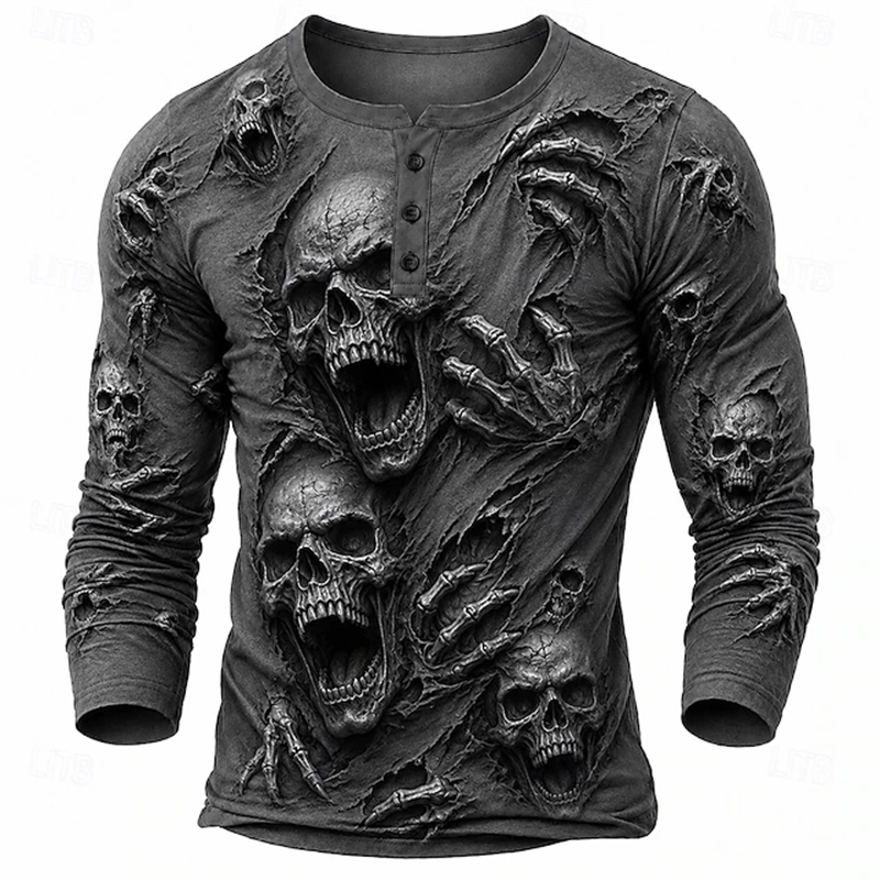 T-shirt da uomo a maniche lung - 3D Printing Custom recensione e prezzo